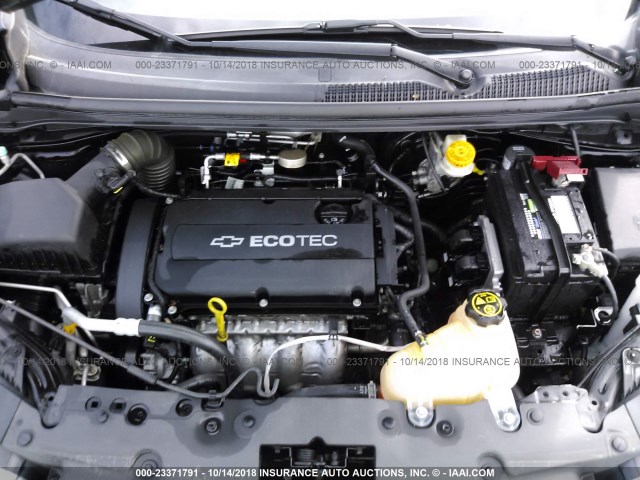 1G1JB5SH7C4190416 - 2012 CHEVROLET SONIC LS 黑色 照片 10