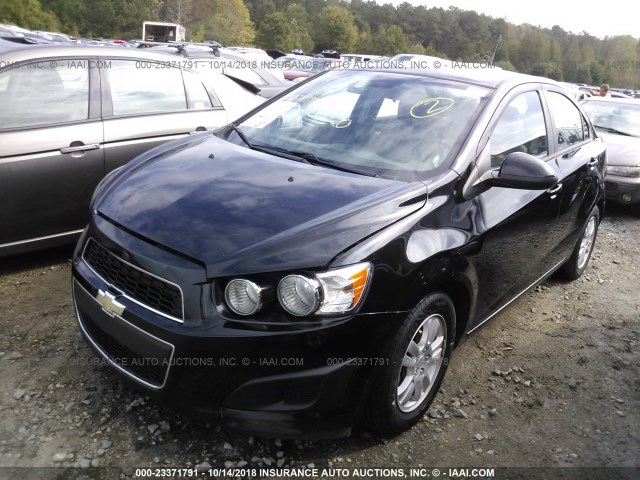1G1JB5SH7C4190416 - 2012 CHEVROLET SONIC LS 黑色 照片 2
