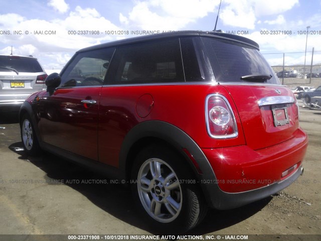 WMWSU3C58DT371639 - 2013 MINI COOPER RED photo 3