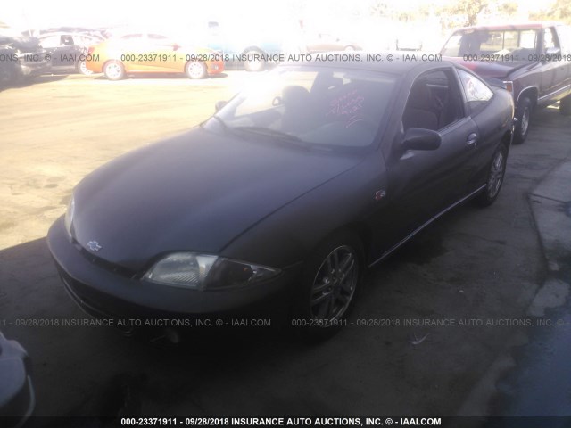 1G1JH12T627163555 - 2002 CHEVROLET CAVALIER Z24 BLACK photo 2