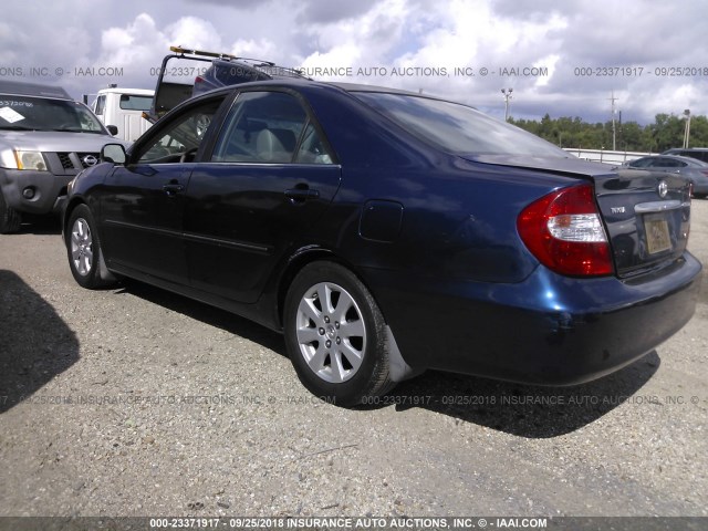 4T1BF30K92U504306 - 2002 TOYOTA CAMRY LE/XLE/SE Көк фото 3