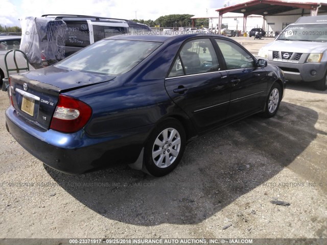 4T1BF30K92U504306 - 2002 TOYOTA CAMRY LE/XLE/SE Көк фото 4