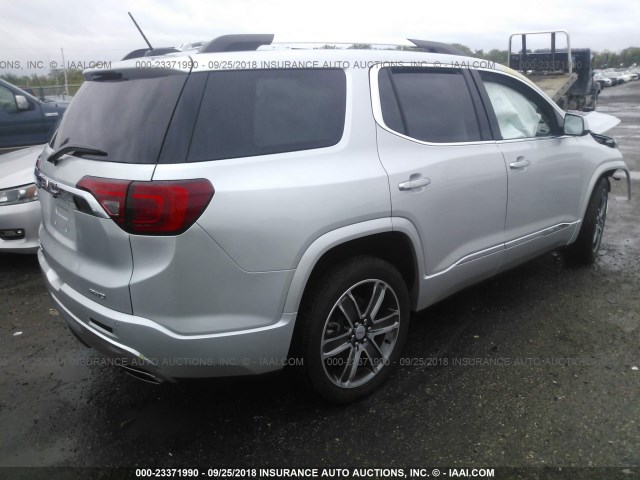 1GKKNXLS7JZ105314 - 2018 GMC ACADIA DENALI SILVER photo 4