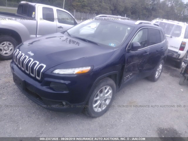 1C4PJMCB4FW715076 - 2015 JEEP CHEROKEE LATITUDE Dark Blue photo 2