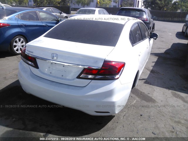 19XFB2F99EE234805 - 2014 HONDA CIVIC EXL WHITE photo 4