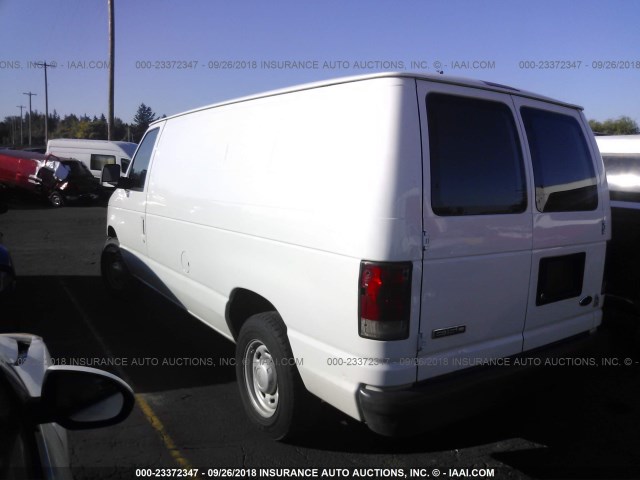 1FTRE14W26HA66539 - 2006 FORD ECONOLINE E150 VAN WHITE photo 3