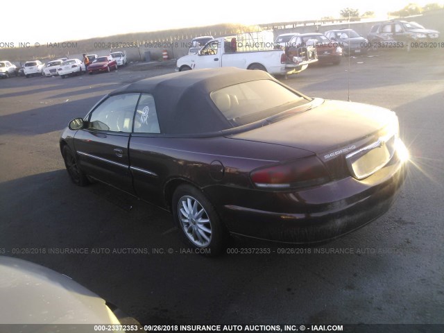 1C3EL55R62N218150 - 2002 CHRYSLER SEBRING LXI MAROON photo 3