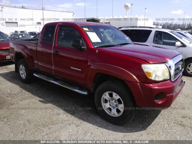 5TETU62N66Z146926 - 2006 TOYOTA TACOMA PRERUNNER ACCESS CAB RED photo 1