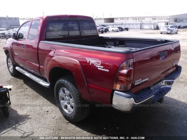 5TETU62N66Z146926 - 2006 TOYOTA TACOMA PRERUNNER ACCESS CAB RED photo 3