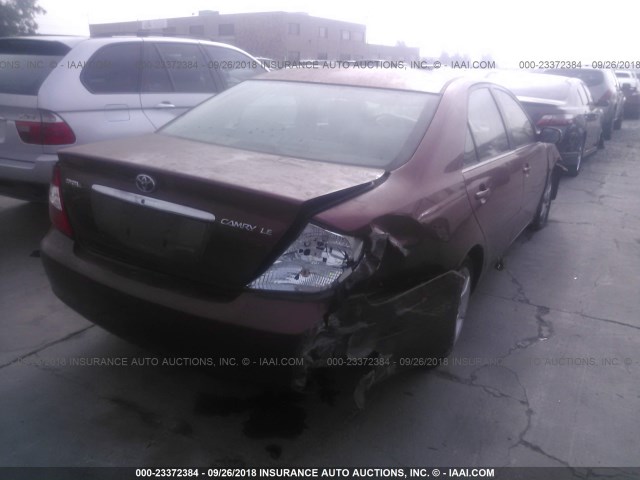 JTDBE32K320027819 - 2002 TOYOTA CAMRY LE/XLE/SE Qırmızı foto 4