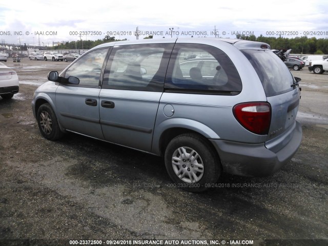 1D4GP25B65B323967 - 2005 DODGE CARAVAN SE Light Blue photo 3