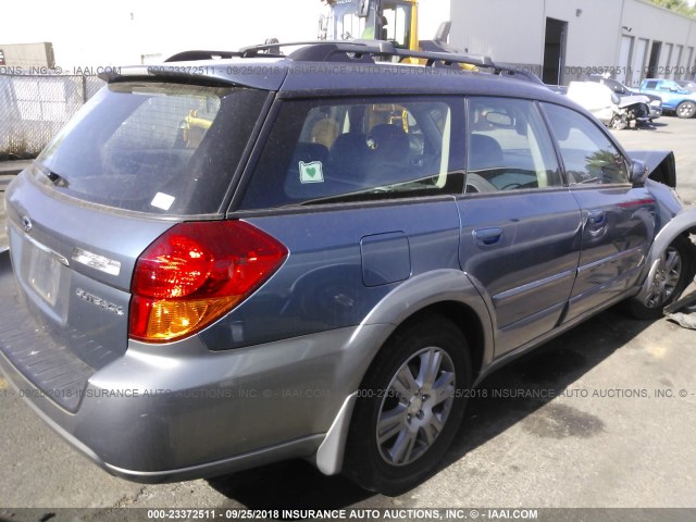 4S4BP62C056303083 - 2005 SUBARU LEGACY OUTBACK 2.5I LIMITED BLUE photo 4