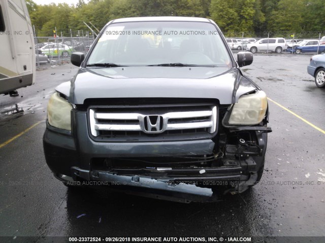 2HKYF18146H543271 - 2006 HONDA PILOT LX BLUE photo 6