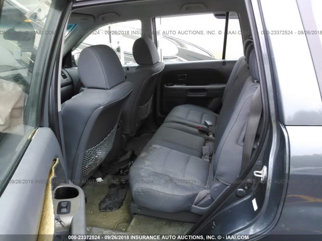 2HKYF18146H543271 - 2006 HONDA PILOT LX BLUE photo 8