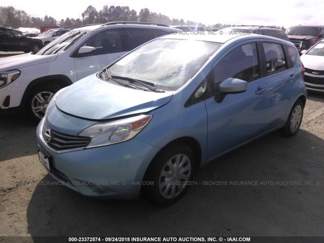 3N1CE2CP1FL426216 - 2015 NISSAN VERSA NOTE S/S PLUS/SV/SL/SR BLUE photo 2