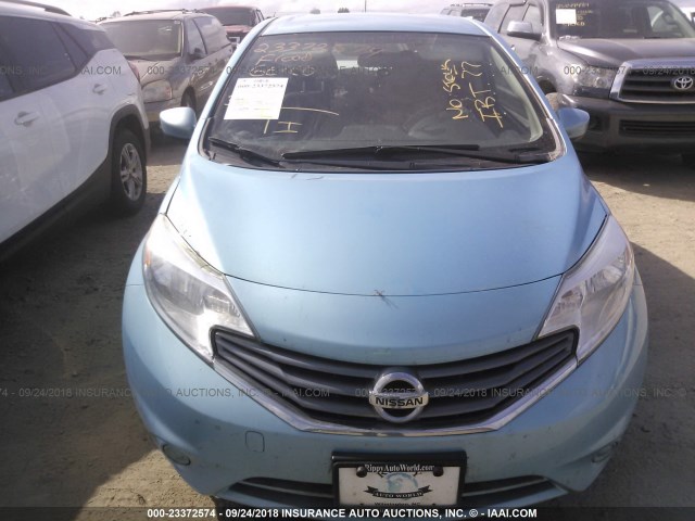 3N1CE2CP1FL426216 - 2015 NISSAN VERSA NOTE S/S PLUS/SV/SL/SR BLUE photo 6