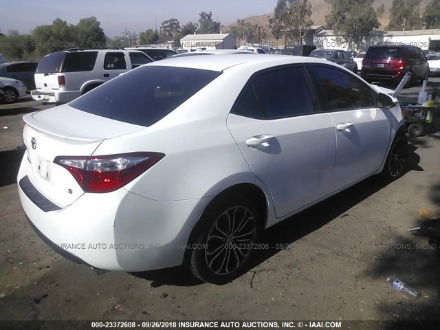 5YFBURHEXEP149921 - 2014 TOYOTA COROLLA L/LE/LE PLS/PRM/S/S PLS WHITE photo 4