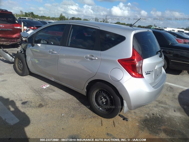 3N1CE2CP0FL381883 - 2015 NISSAN VERSA NOTE S/S PLUS/SV/SL/SR SILVER photo 3
