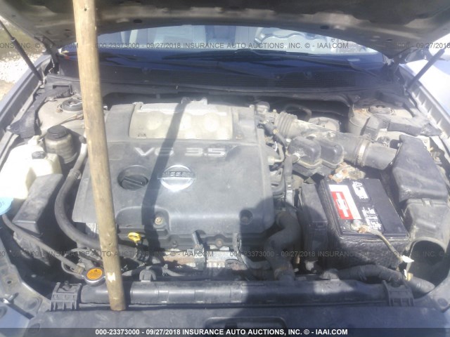 1N4BA41E55C851276 - 2005 NISSAN MAXIMA SE/SL SILVER photo 10