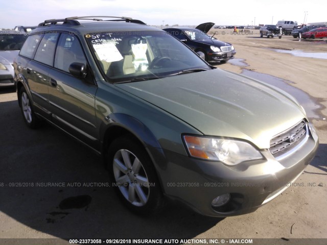 4S4BP61C977332970 - 2007 SUBARU LEGACY OUTBACK 2.5I GREEN photo 1