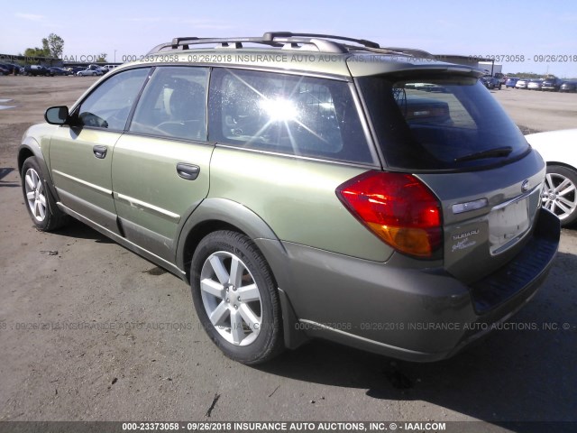 4S4BP61C977332970 - 2007 SUBARU LEGACY OUTBACK 2.5I GREEN photo 3