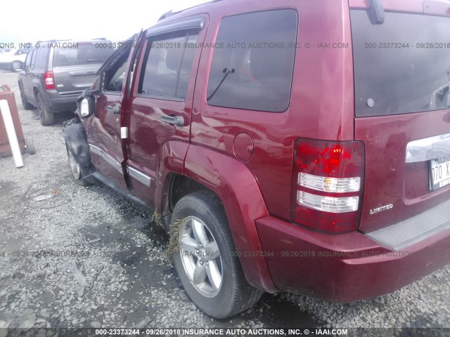 1J4PP5GK4BW536846 - 2011 JEEP LIBERTY LIMITED RED photo 3
