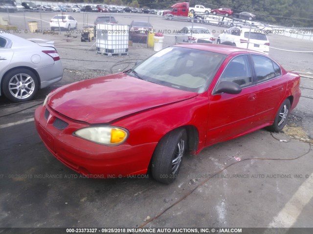 1G2NF52FX3C138235 - 2003 PONTIAC GRAND AM SE1 RED photo 2