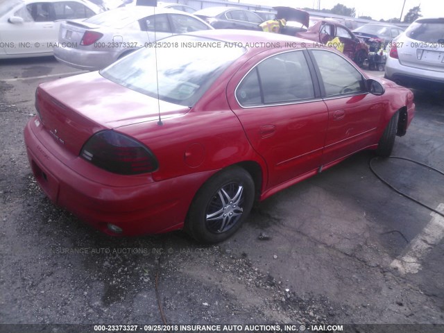 1G2NF52FX3C138235 - 2003 PONTIAC GRAND AM SE1 RED photo 4