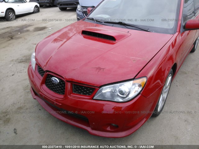 JF1GG79656H803462 - 2006 SUBARU IMPREZA WRX SPORT/LIMITED RED photo 6