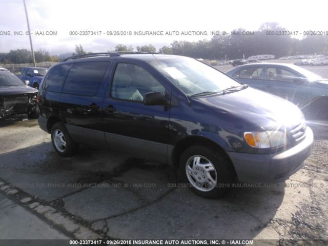 4T3ZF19C93U553593 - 2003 TOYOTA SIENNA CE BLUE photo 1