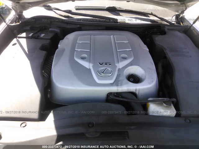 JTHBH96S565019085 - 2006 LEXUS GS GENERATION 200 300 SILVER photo 10