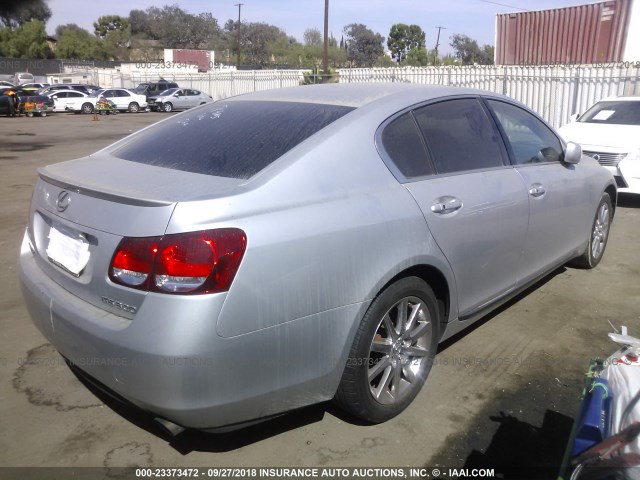 JTHBH96S565019085 - 2006 LEXUS GS GENERATION 200 300 SILVER photo 4