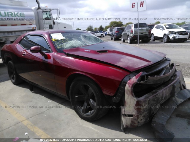 2B3CJ5DT2AH199451 - 2010 DODGE CHALLENGER R/T BURGUNDY photo 1