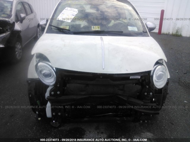 3C3CFFERXDT707013 - 2013 FIAT 500 LOUNGE WHITE photo 6