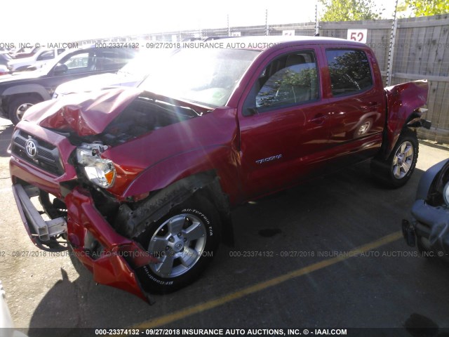 3TMLU4EN2EM144781 - 2014 TOYOTA TACOMA DOUBLE CAB 红色 照片 2