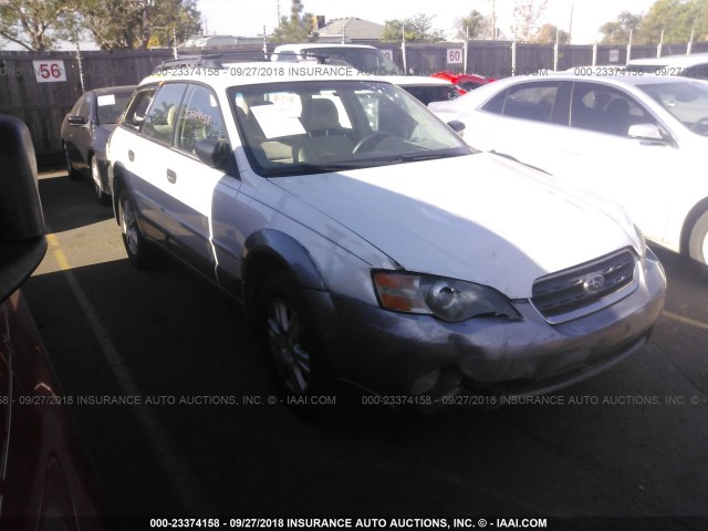 4S4BP61C857369800 - 2005 SUBARU LEGACY OUTBACK 2.5I WHITE photo 1