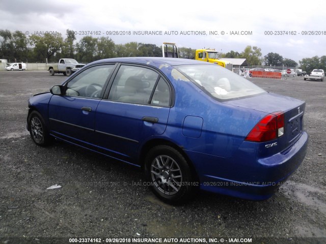 2HGES16365H585274 - 2005 HONDA CIVIC DX VP Tünd mavi foto 3