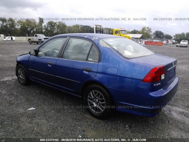 2HGES16365H585274 - 2005 HONDA CIVIC DX VP Dark Blue photo 3