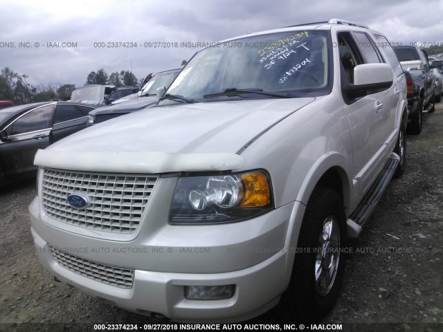 1FMFU20546LA73204 - 2006 FORD EXPEDITION LIMITED WHITE photo 2