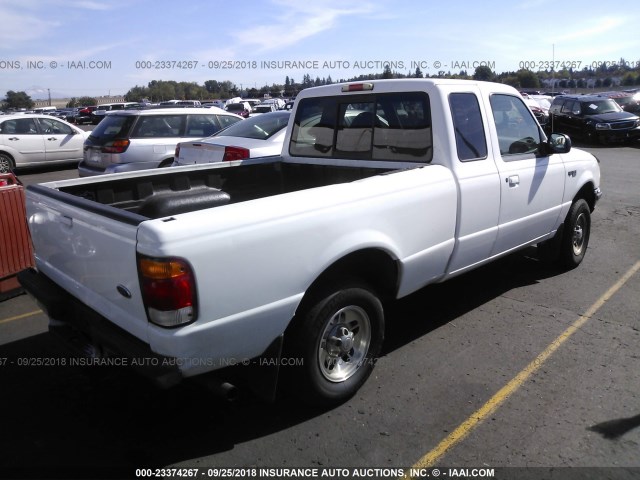 1FTYR14UXWPA07033 - 1998 FORD RANGER SUPER CAB WHITE photo 4