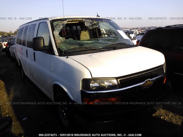 1GAWGRFG0E1102889 - 2014 CHEVROLET EXPRESS G2500 LT WHITE photo 1