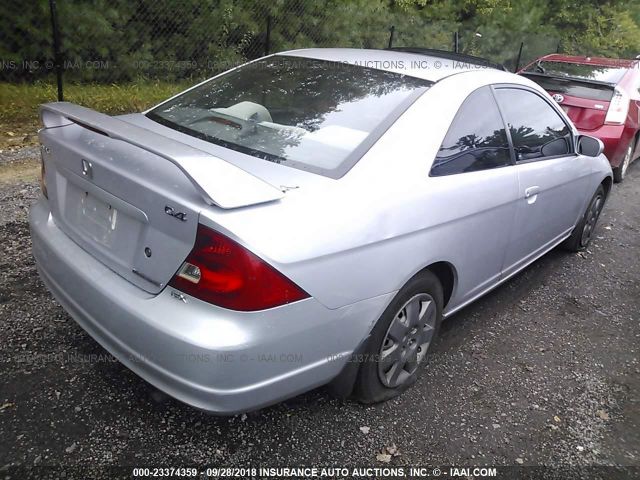 1HGEM21941L097336 - 2001 HONDA CIVIC SI/EX SILVER photo 4