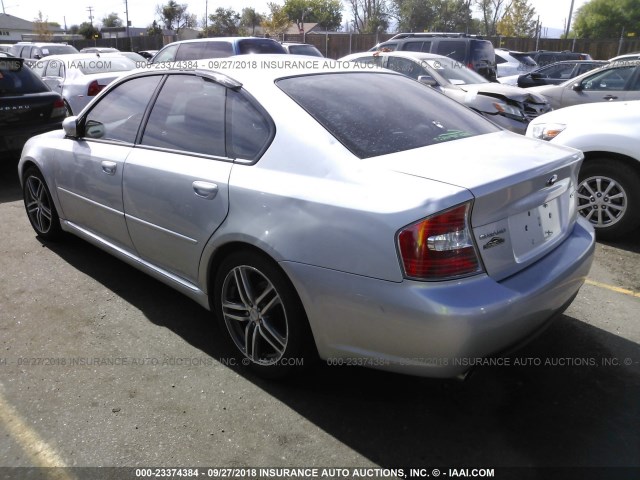 4S3BL626X67208133 - 2006 SUBARU LEGACY 2.5I LIMITED SILVER photo 3