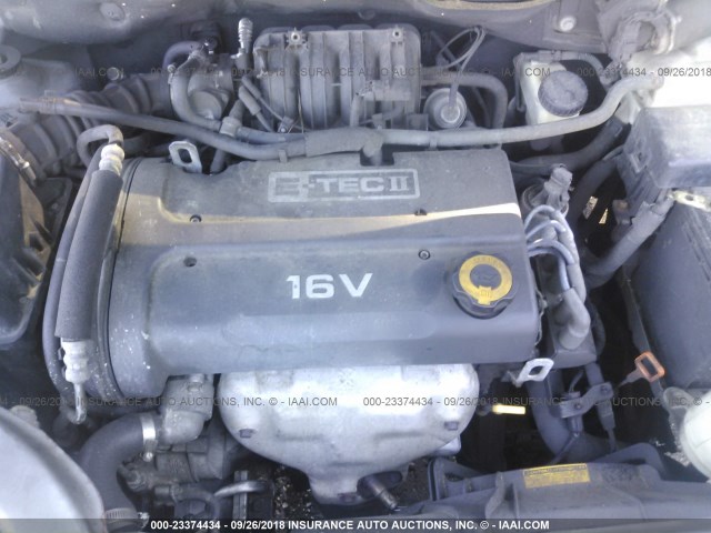 KL1TD66607B788333 - 2007 CHEVROLET AVEO LS GRAY photo 10