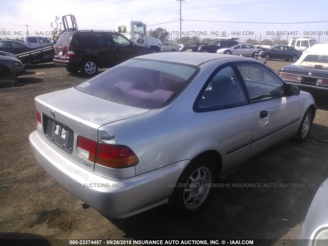 1HGEJ722XVL129350 - 1997 HONDA CIVIC HX SILVER photo 4