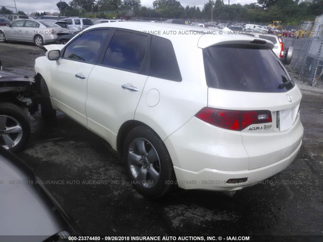 5J8TB18589A003752 - 2009 ACURA RDX TECHNOLOGY WHITE photo 3