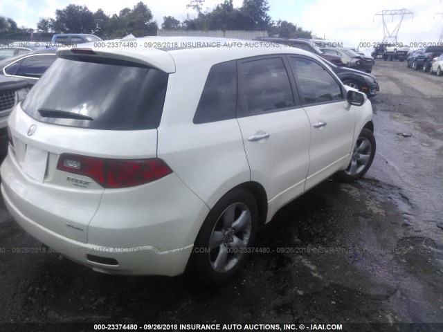 5J8TB18589A003752 - 2009 ACURA RDX TECHNOLOGY WHITE photo 4