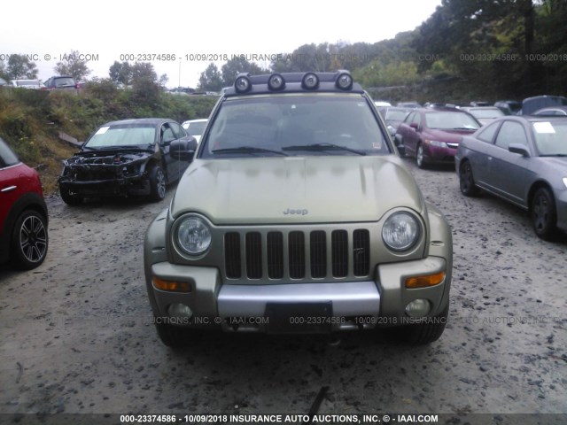 1J4GL38K43W567658 - 2003 JEEP LIBERTY RENEGADE GREEN photo 6