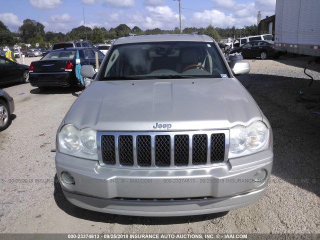 1J8HS68297C526988 - 2007 JEEP GRAND CHEROKEE OVERLAND GRAY photo 6