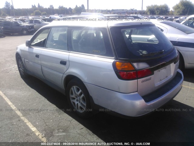 4S3BH675X47630756 - 2004 SUBARU LEGACY OUTBACK AWP SILVER photo 3